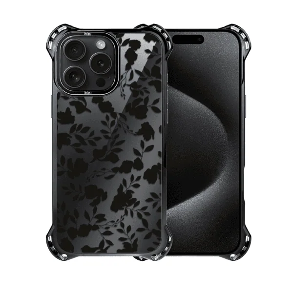 Etui do iPhone 15 Pro Max, Ibizu DropGuard Ultra z MagSafe, Midnight, Cienie liści (8)