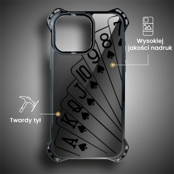 Etui do iPhone 15 Pro Max, Ibizu DropGuard Ultra z MagSafe, Midnight, Karty do gry (2)
