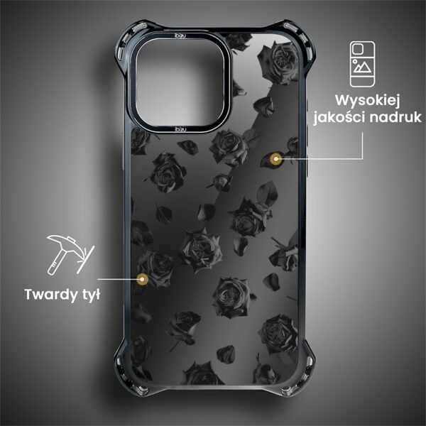 Etui do iPhone 15 Pro Max, Ibizu DropGuard Ultra z MagSafe, Midnight, Sen róż (1)