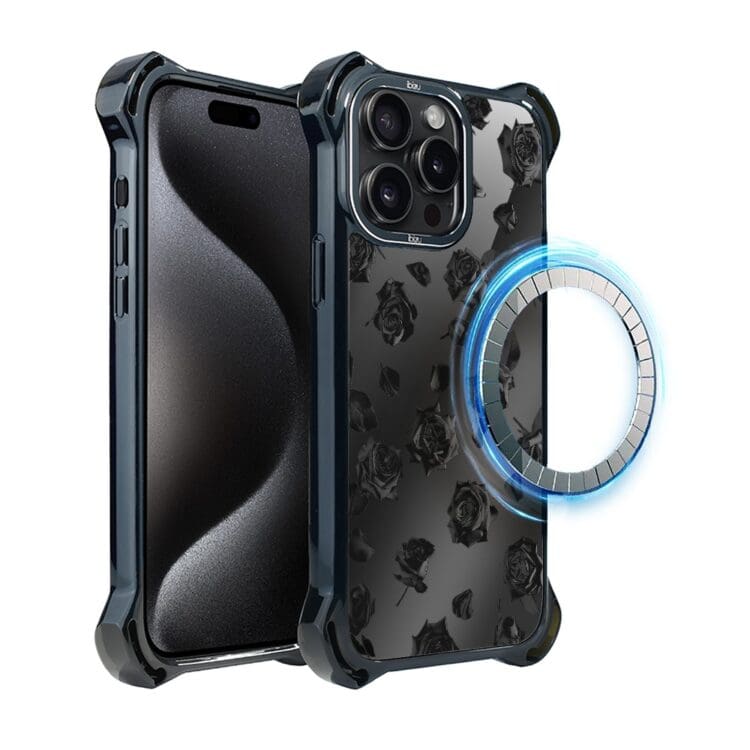 Etui do iPhone 15 Pro Max, Ibizu DropGuard Ultra z MagSafe, Midnight, Sen róż (7)