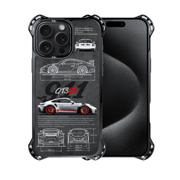 Etui do iPhone 15 Pro Max, Ibizu DropGuard Ultra z MagSafe, TechDrive, 911 GT3 RS (8)