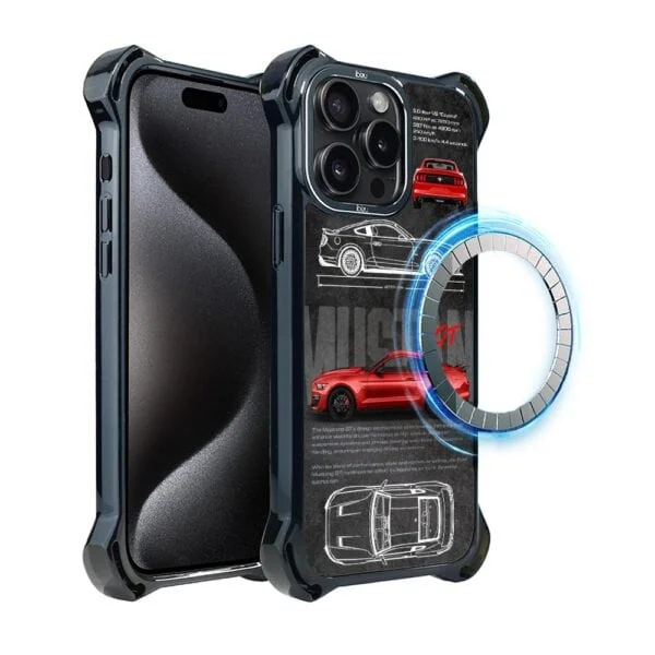 Etui do iPhone 15 Pro Max, Ibizu DropGuard Ultra z MagSafe, TechDrive, GT V8 “Coyote” (7)