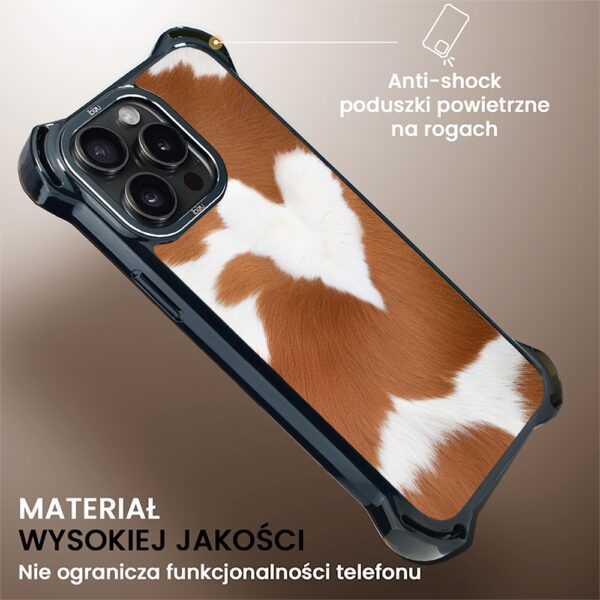 Etui do iPhone 15 Pro Max, Ibizu DropGuard Ultra z MagSafe, Zew Natury, Alpejska krowa (3)