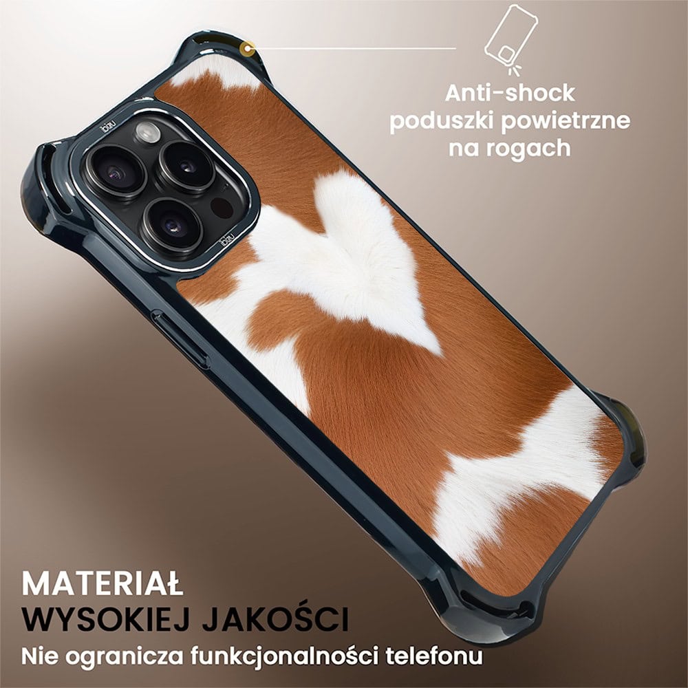 Etui do iPhone 15 Pro Max, Ibizu DropGuard Ultra z MagSafe, Zew Natury, Alpejska krowa (3)