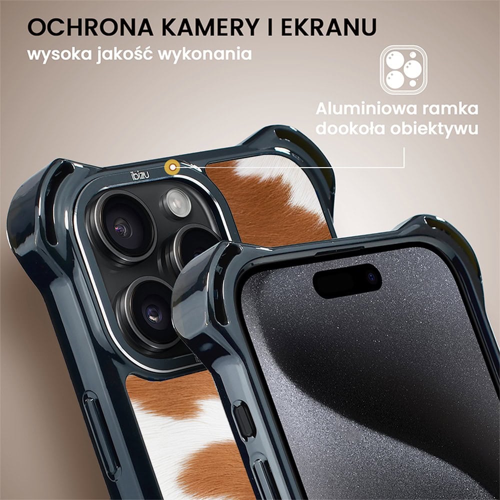 Etui do iPhone 15 Pro Max, Ibizu DropGuard Ultra z MagSafe, Zew Natury, Alpejska krowa (4)