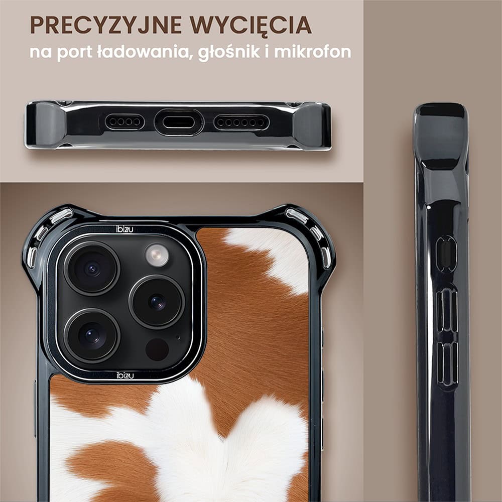 Etui do iPhone 15 Pro Max, Ibizu DropGuard Ultra z MagSafe, Zew Natury, Alpejska krowa (5)