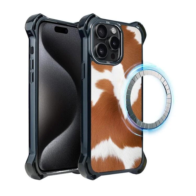 Etui do iPhone 15 Pro Max, Ibizu DropGuard Ultra z MagSafe, Zew Natury, Alpejska krowa (7)