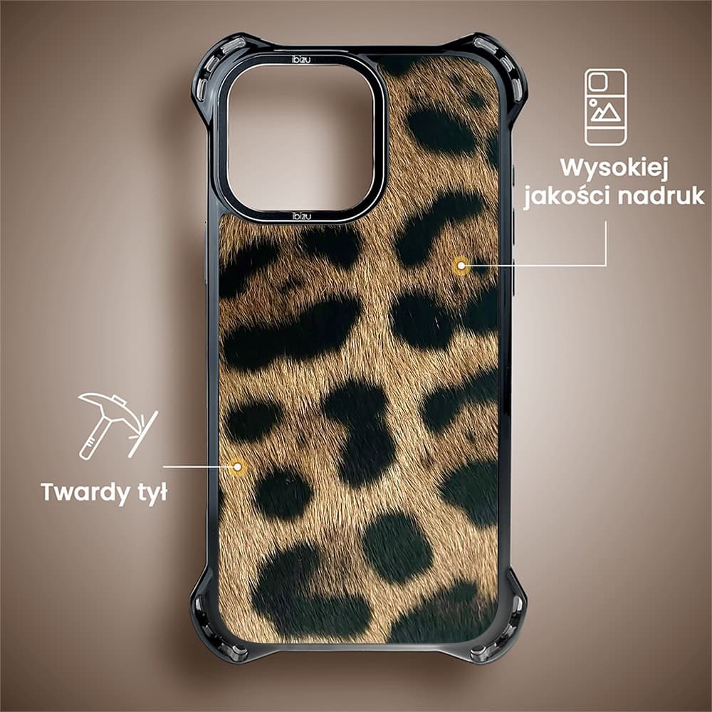 Etui do iPhone 15 Pro Max, Ibizu DropGuard Ultra z MagSafe, Zew Natury, Lampart (1)