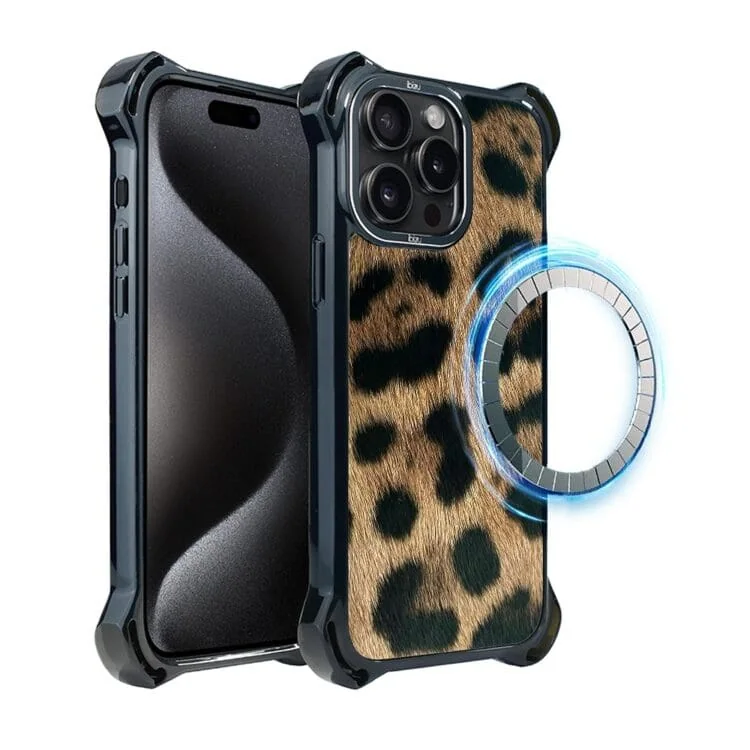 Etui do iPhone 15 Pro Max, Ibizu DropGuard Ultra z MagSafe, Zew Natury, Lampart (7)