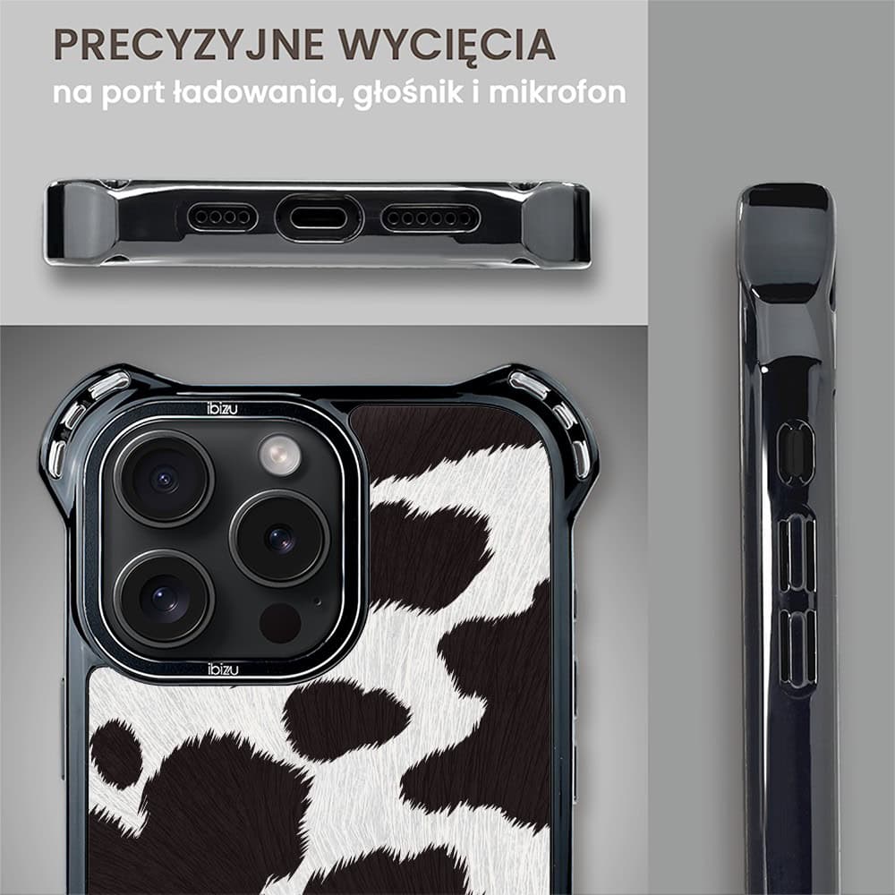 Etui do iPhone 15 Pro Max, Ibizu DropGuard Ultra z MagSafe, Zew Natury, Polska krowa (5)