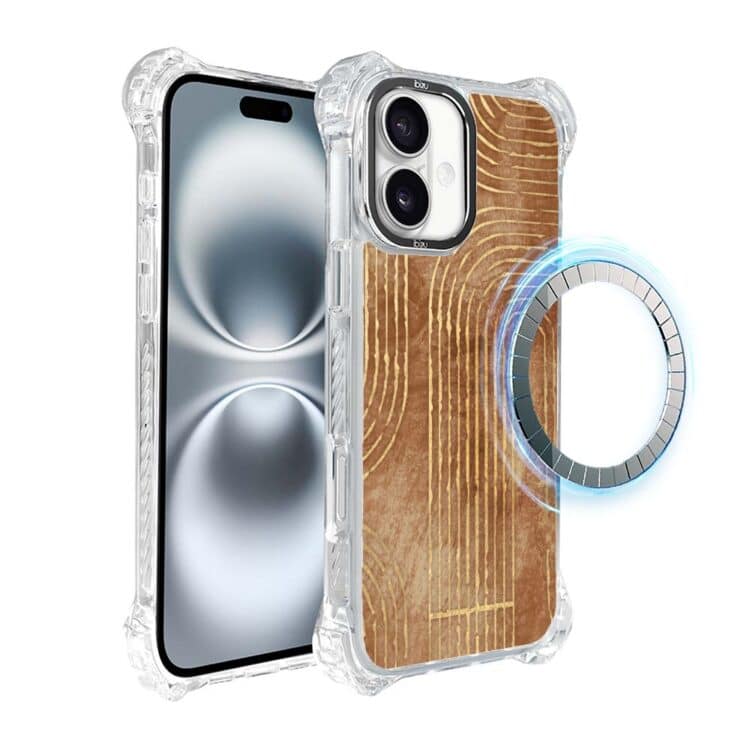 Etui do iPhone 16, Ibizu DropGuard Ultra z MagSafe, BOHO, Geometryczne linie (1)