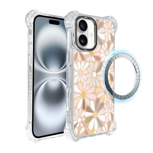 Etui do iPhone 16, Ibizu DropGuard Ultra z MagSafe, BOHO, Kwiaty vintage (1)