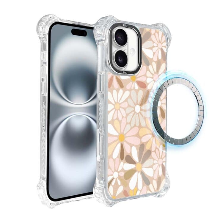 Etui do iPhone 16, Ibizu DropGuard Ultra z MagSafe, BOHO, Kwiaty vintage (1)