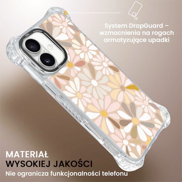 Etui do iPhone 16, Ibizu DropGuard Ultra z MagSafe, BOHO, Kwiaty vintage (6)