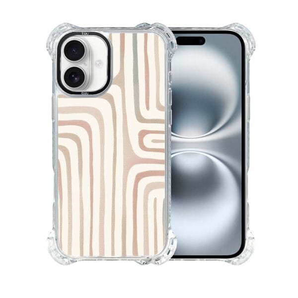 Etui do iPhone 16, Ibizu DropGuard Ultra z MagSafe, Boho, Piaskowy labirynt (2)