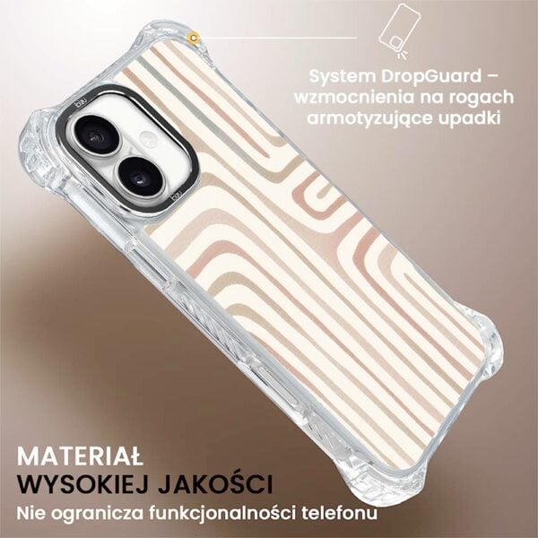 Etui do iPhone 16, Ibizu DropGuard Ultra z MagSafe, Boho, Piaskowy labirynt (6)