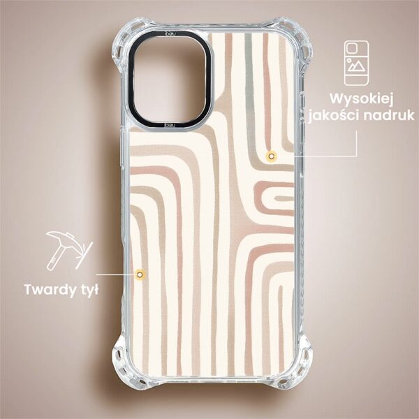 Etui do iPhone 16, Ibizu DropGuard Ultra z MagSafe, Boho, Piaskowy labirynt (8)