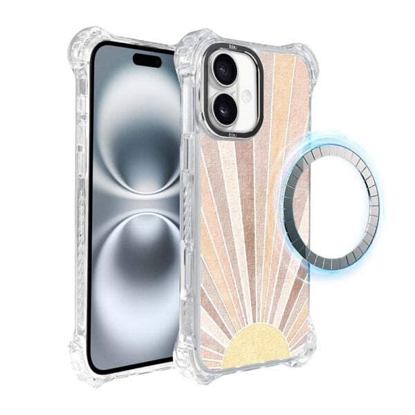 Etui do iPhone 16, Ibizu DropGuard Ultra z MagSafe, Boho, Wschód słońca (1)