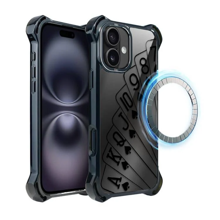 Etui do iPhone 16, Ibizu DropGuard Ultra z MagSafe, Midnight, Karty do gry (3)