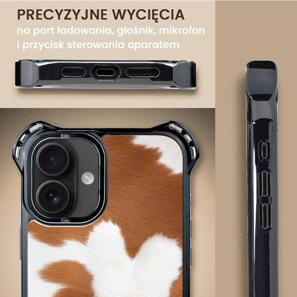 Etui do iPhone 16, Ibizu DropGuard Ultra z MagSafe, Zew Natury, Alpejska krowa (5)