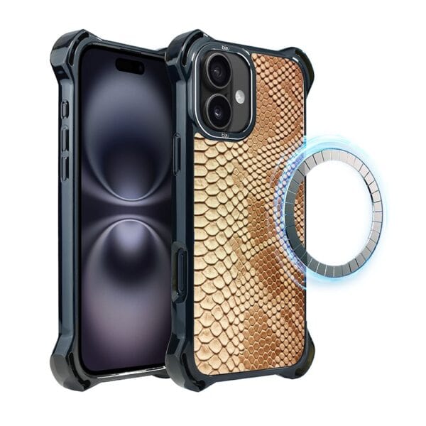 Etui do iPhone 16, Ibizu DropGuard Ultra z MagSafe, Zew Natury, Wąż (2)