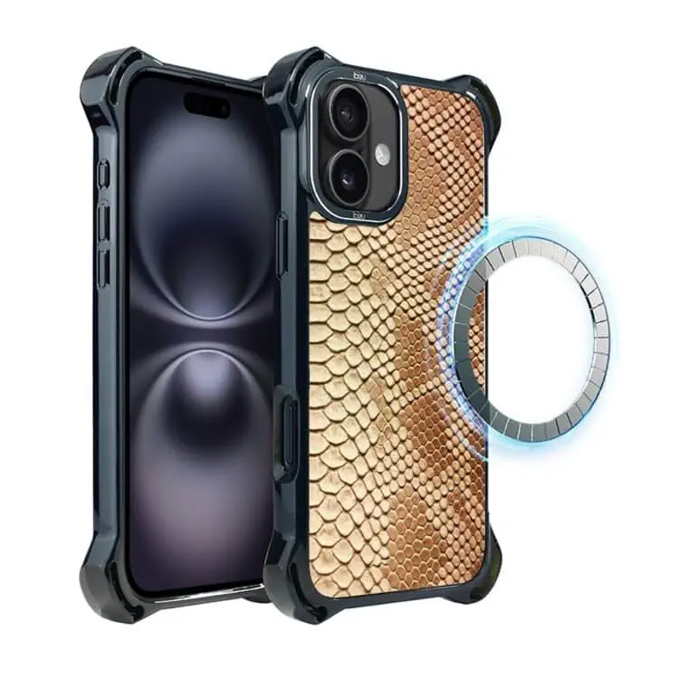 Etui do iPhone 16, Ibizu DropGuard Ultra z MagSafe, Zew Natury, Wąż (2)