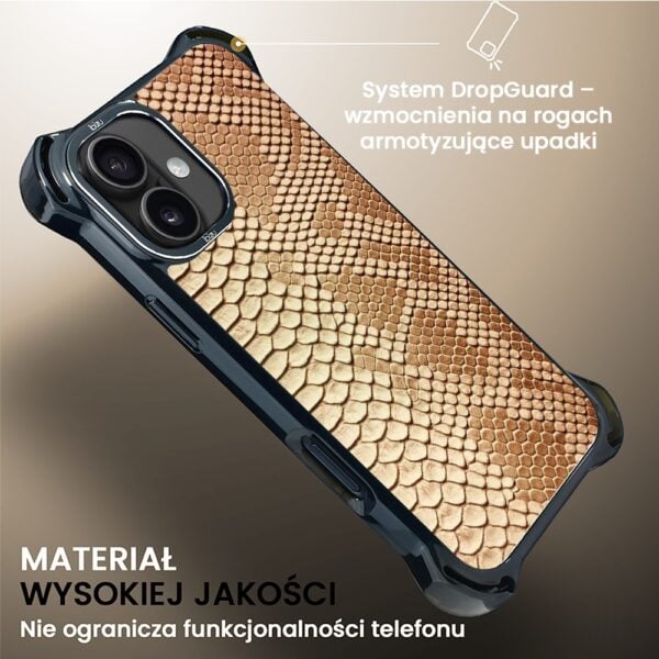 Etui do iPhone 16, Ibizu DropGuard Ultra z MagSafe, Zew Natury, Wąż (7)
