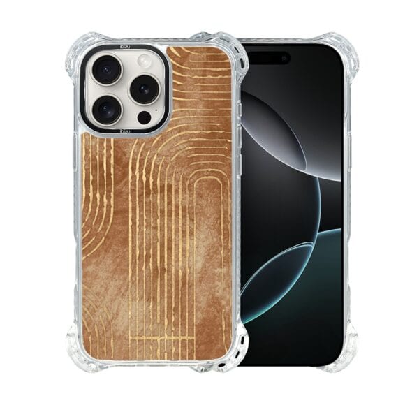 Etui do iPhone 16 Pro, Ibizu DropGuard Ultra z MagSafe, BOHO, Geometryczne linie (1)