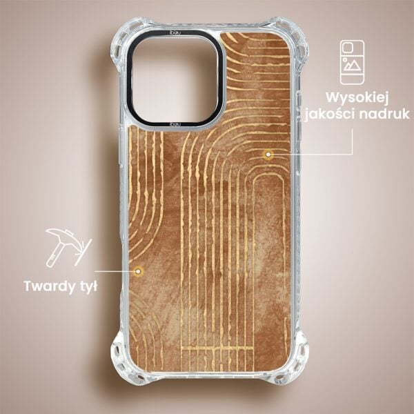 Etui do iPhone 16 Pro, Ibizu DropGuard Ultra z MagSafe, BOHO, Geometryczne linie (7)