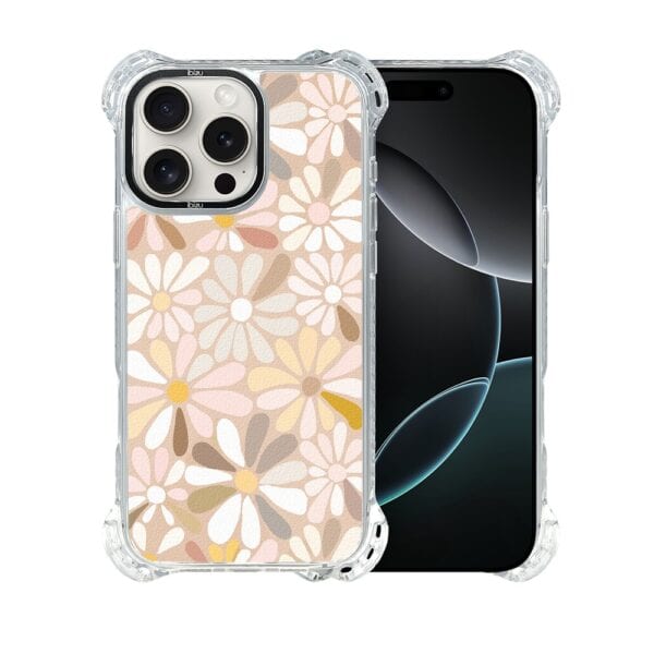 Etui do iPhone 16 Pro, Ibizu DropGuard Ultra z MagSafe, BOHO, Kwiaty vintage (1)