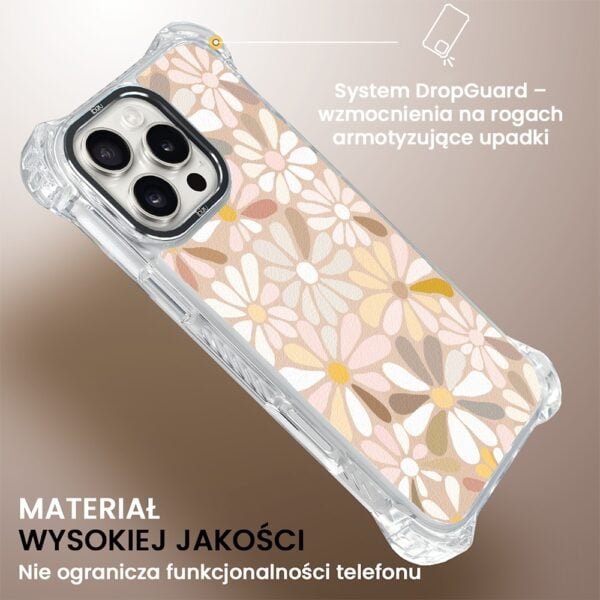 Etui do iPhone 16 Pro, Ibizu DropGuard Ultra z MagSafe, BOHO, Kwiaty vintage (5)