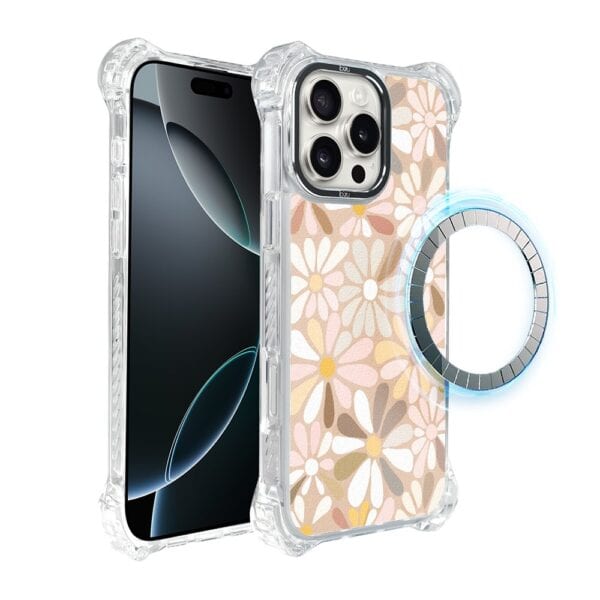 Etui do iPhone 16 Pro, Ibizu DropGuard Ultra z MagSafe, BOHO, Kwiaty vintage (8)