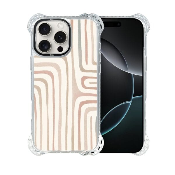 Etui do iPhone 16 Pro, Ibizu DropGuard Ultra z MagSafe, BOHO, Piaskowy labirynt (1)