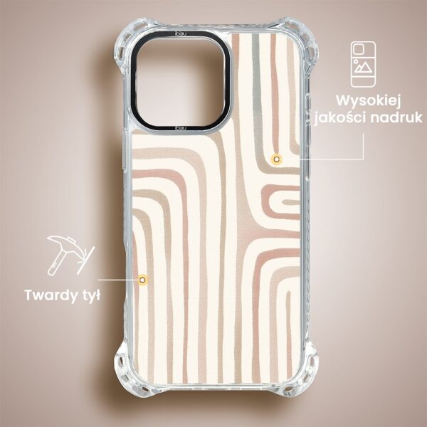 Etui do iPhone 16 Pro, Ibizu DropGuard Ultra z MagSafe, BOHO, Piaskowy labirynt (7)