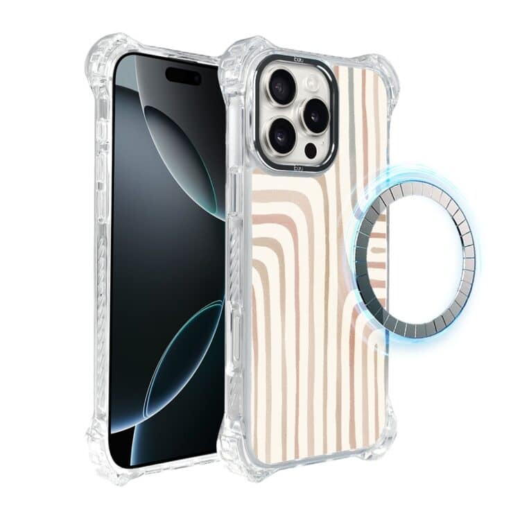 Etui do iPhone 16 Pro, Ibizu DropGuard Ultra z MagSafe, BOHO, Piaskowy labirynt (8)