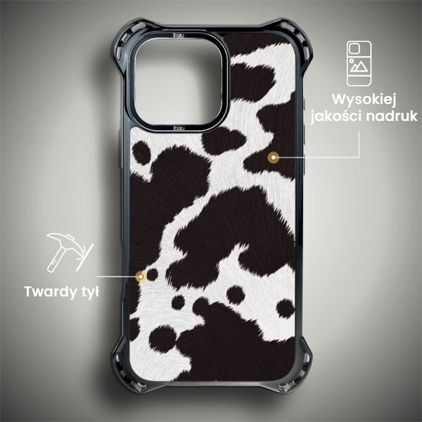 Etui do iPhone 16 Pro, Ibizu DropGuard Ultra z MagSafe, Zew Natury, Polska krowa (1)