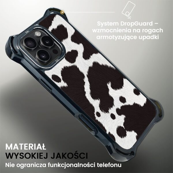 Etui do iPhone 16 Pro, Ibizu DropGuard Ultra z MagSafe, Zew Natury, Polska krowa (7)