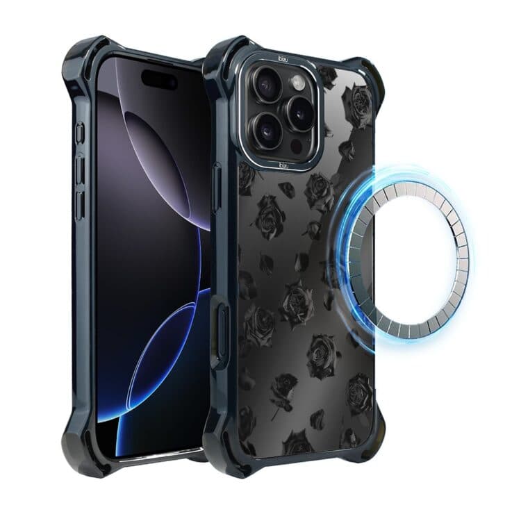 Etui do iPhone 16 Pro Max, Ibizu DropGuard Ultra z MagSafe, Midnight, Sen róż (3)