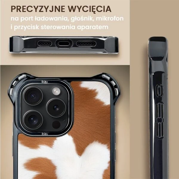 Etui do iPhone 16 Pro Max, Ibizu DropGuard Ultra z MagSafe, Zew Natury, Alpejska krowa (6)