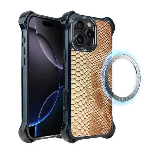 Etui do iPhone 16 Pro Max, Ibizu DropGuard Ultra z MagSafe, Zew Natury, Wąż (4)