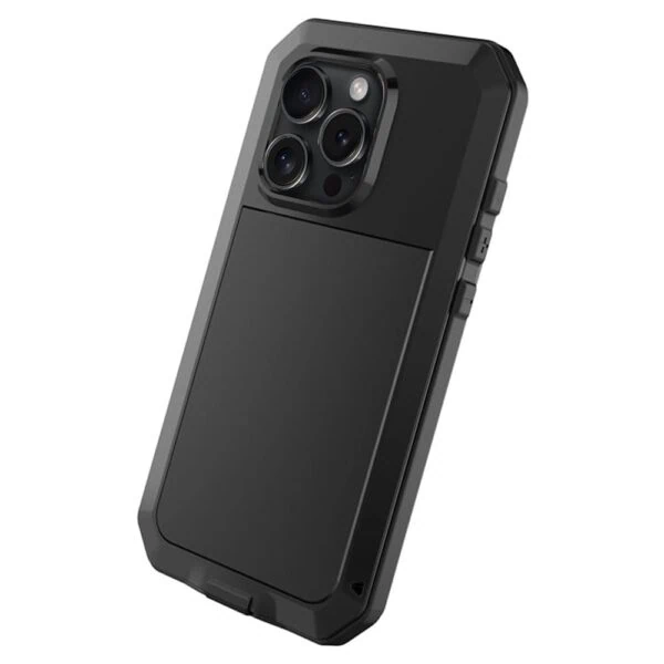Etui do iPhone 16 Pro Max Panzer Max, metalowa, skręcana, pancerna obudowa przód+ty