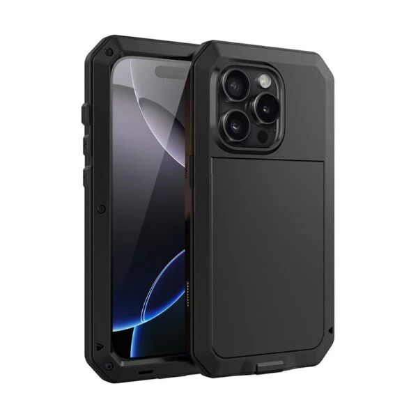 Etui do iPhone 16 Pro Max Panzer Max, metalowa, skręcana, pancerna obudowa przód+ty (7)