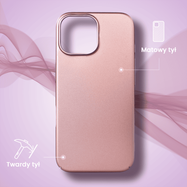 Etui do iPhone 16 Pro Max Skin Matt satynowe ultra cienkie, różowe (4)
