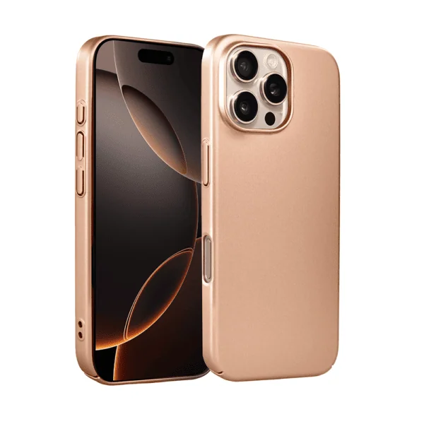 Etui do iPhone 16 Pro Max Skin Matt satynowe ultra cienkie, złote (2)