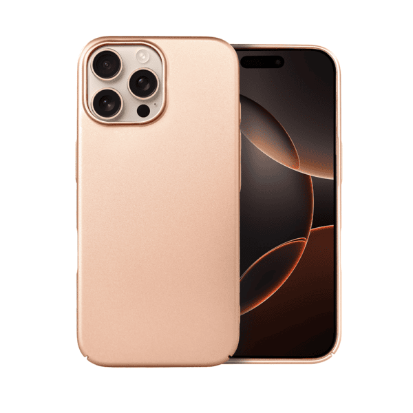 Etui do iPhone 16 Pro Max Skin Matt satynowe ultra cienkie, złote (3)