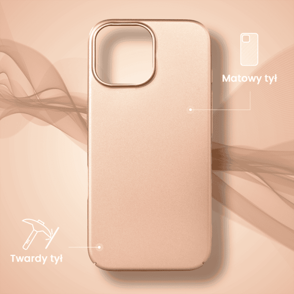 Etui do iPhone 16 Pro Max Skin Matt satynowe ultra cienkie, złote (4)