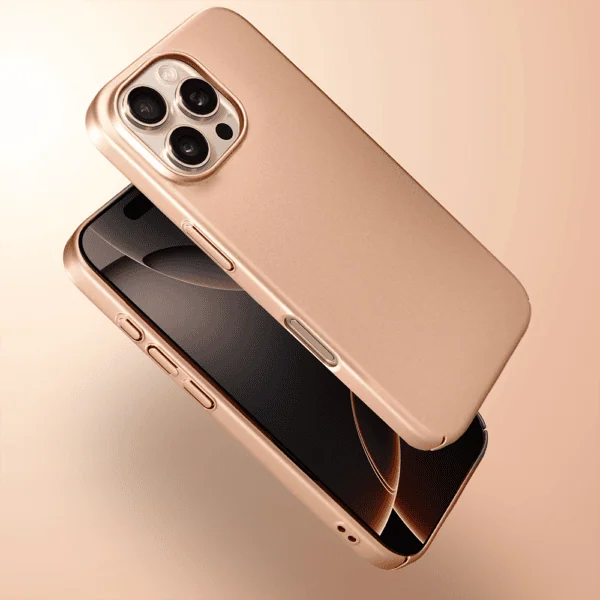Etui do iPhone 16 Pro Max Skin Matt satynowe ultra cienkie, złote (5)