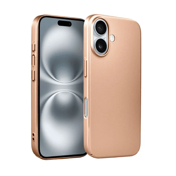 Etui do iPhone 16 Skin Matt satynowe ultra cienkie, złote (2)