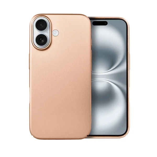 Etui do iPhone 16 Skin Matt satynowe ultra cienkie, złote (3)
