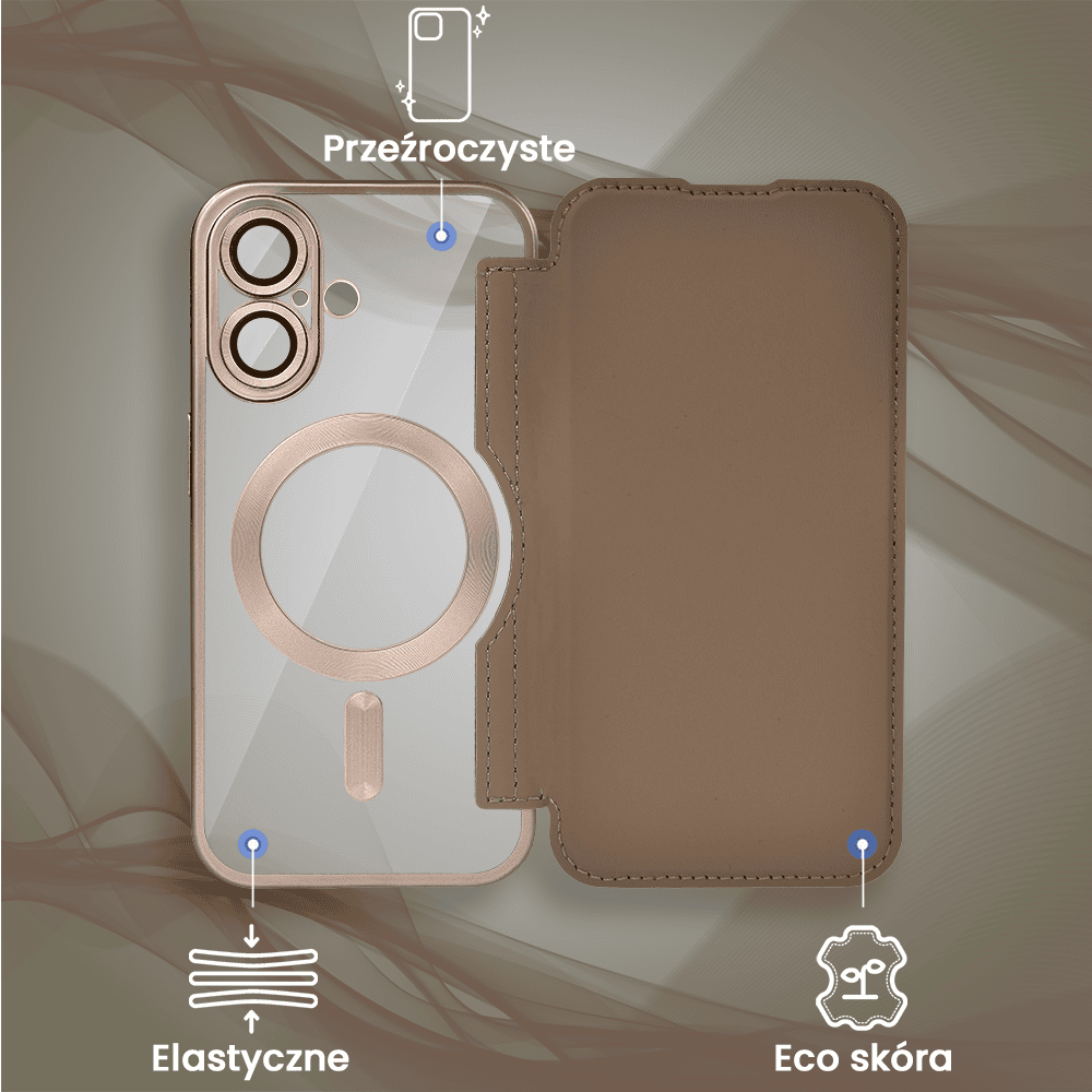 Etui-do-iPhone-16-typu-ksiazka-Book-Magsafe-Lens-Protect-z-klapka-pustynny-braz-pop-3